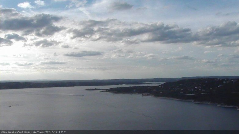 Lake Travis webcam, October 19, 2017 5:00 PM CT