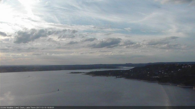 Lake Travis webcam, October 19, 2017 5:20 PM CT