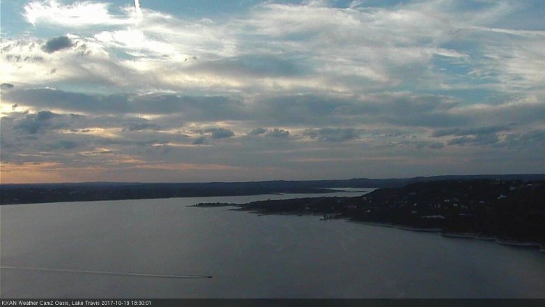 Lake Travis webcam, October 19, 2017 5:35 PM CT