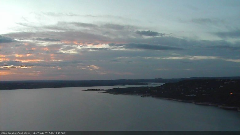 Lake Travis webcam, October 19, 2017 6:05 PM CT