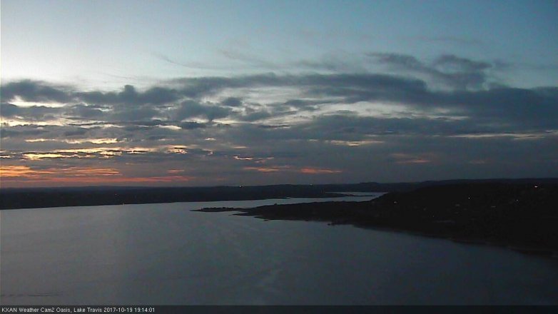 Lake Travis webcam, October 19, 2017 6:35 PM CT