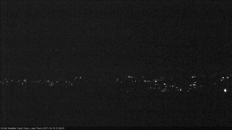 Lake Travis webcam, October 19, 2017 8:05 PM CT