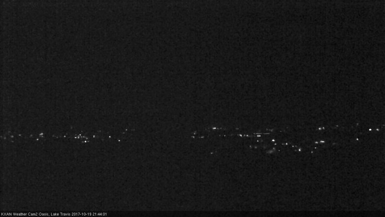 Lake Travis webcam, October 19, 2017 9:00 PM CT