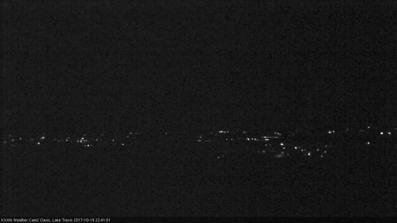 Lake Travis webcam, October 19, 2017 9:45 PM CT
