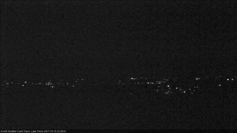 Lake Travis webcam, October 19, 2017 10:00 PM CT