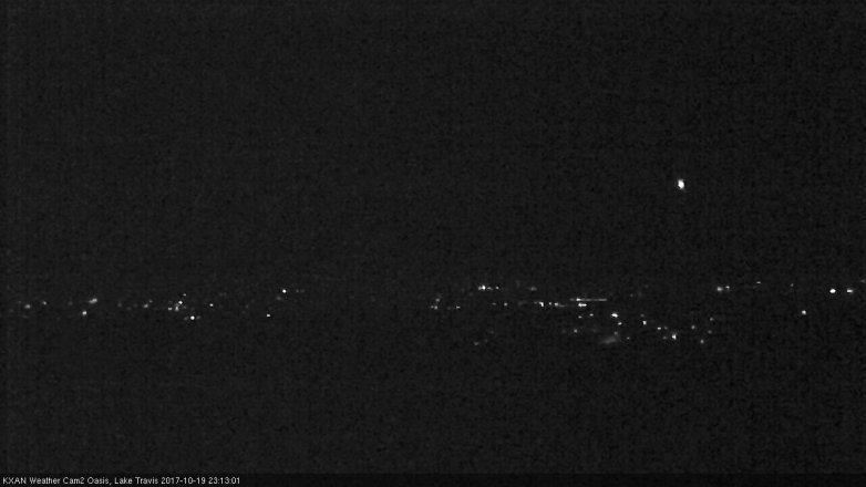 Lake Travis webcam, October 19, 2017 10:45 PM CT