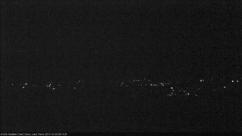 Lake Travis webcam, October 19, 2017 11:30 PM CT