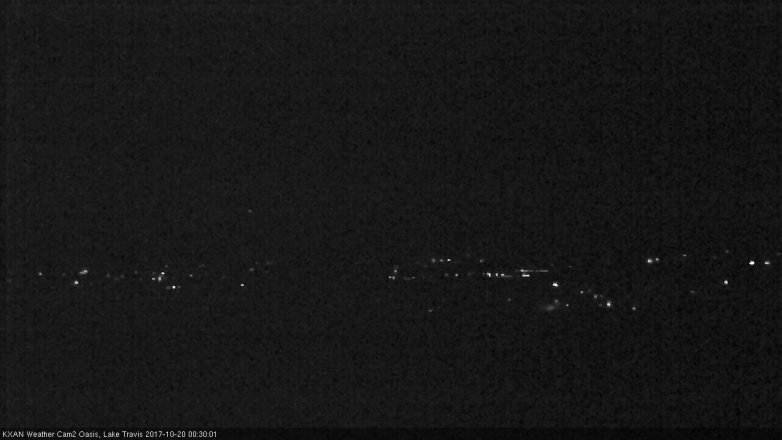 Lake Travis webcam, October 19, 2017 11:45 PM CT