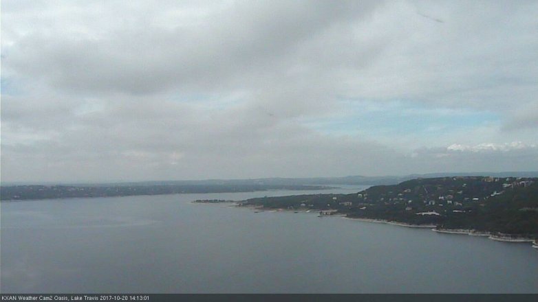 Lake Travis webcam, October 20, 2017 1:25 PM CT