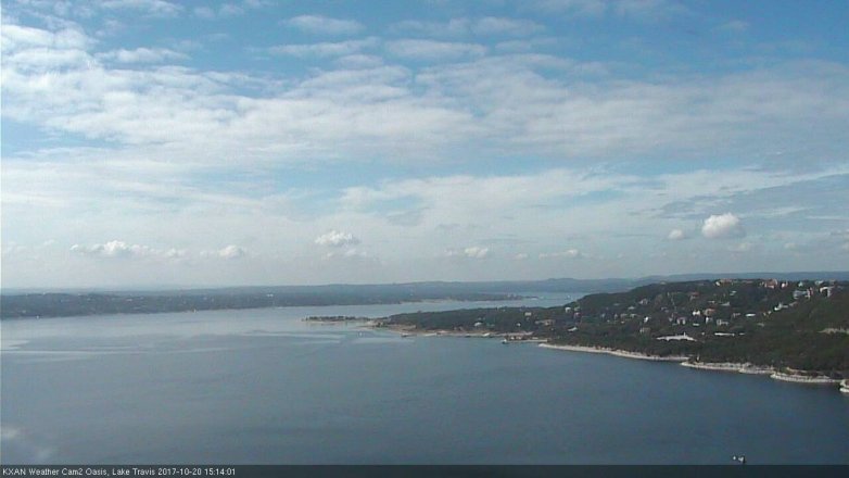 Lake Travis webcam, October 20, 2017 2:30 PM CT