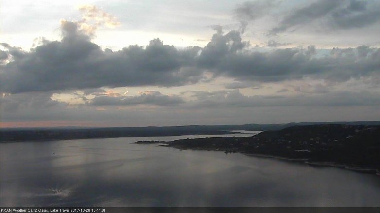 Lake Travis webcam, October 20, 2017 6:05 PM CT