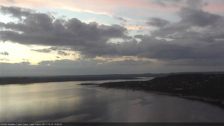 Lake Travis webcam, October 20, 2017 6:15 PM CT