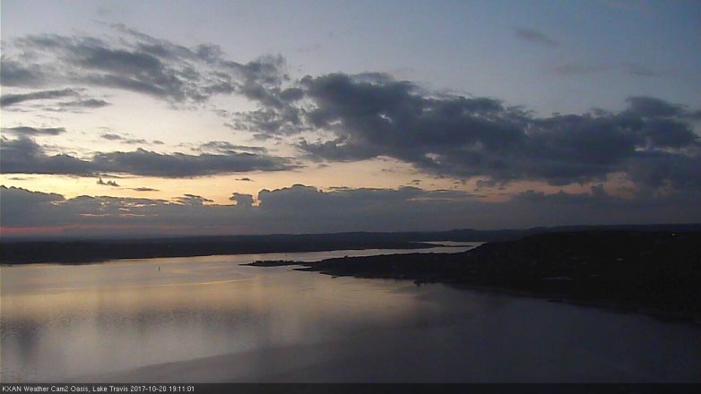 Lake Travis webcam, October 20, 2017 6:20 PM CT