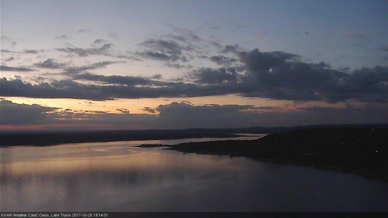 Lake Travis webcam, October 20, 2017 6:35 PM CT