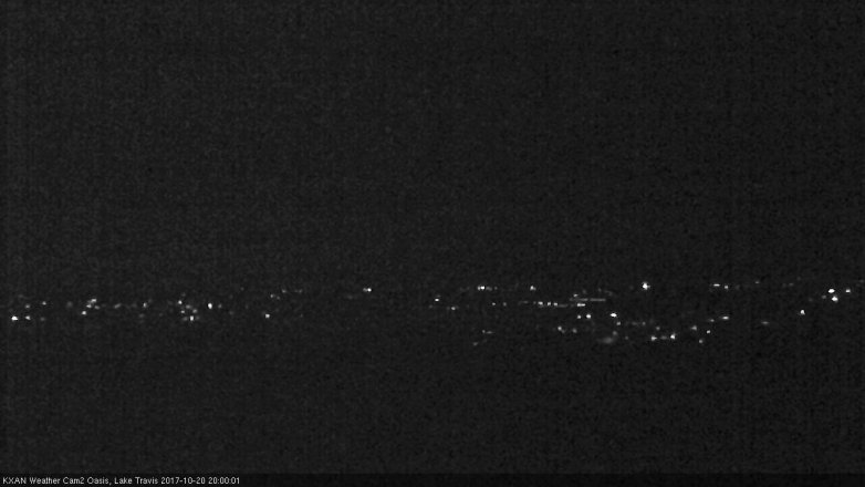Lake Travis webcam, October 20, 2017 7:30 PM CT