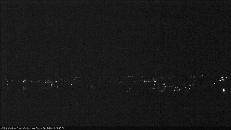 Lake Travis webcam, October 20, 2017 9:00 PM CT