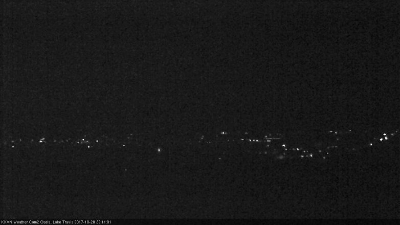 Lake Travis webcam, October 20, 2017 9:40 PM CT
