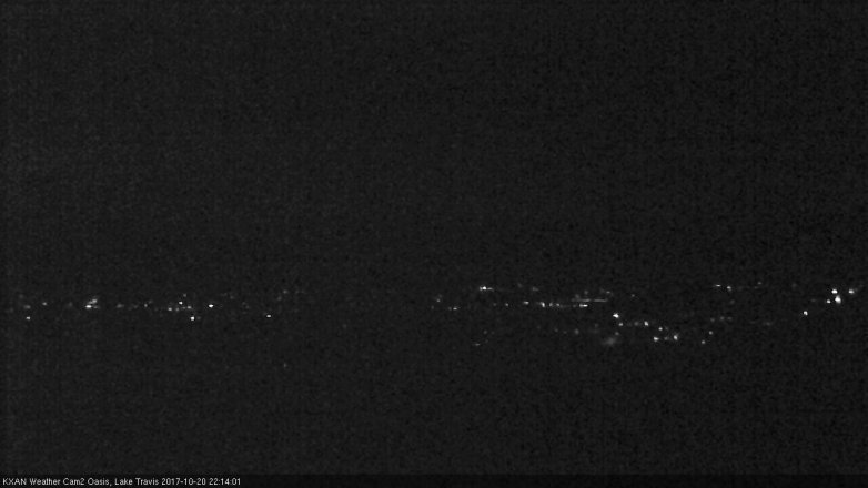 Lake Travis webcam, October 20, 2017 9:45 PM CT
