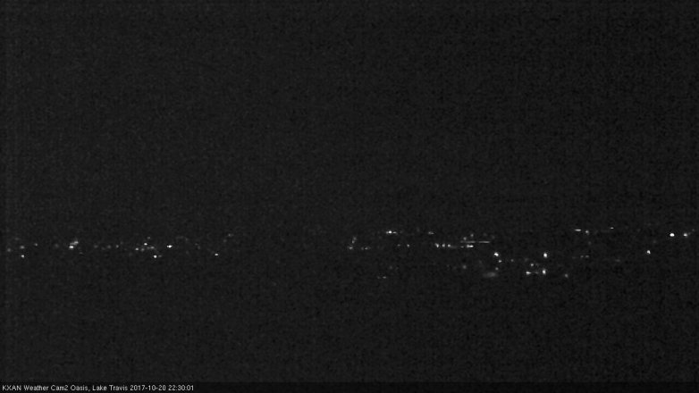 Lake Travis webcam, October 20, 2017 9:50 PM CT