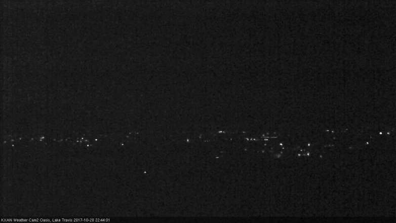 Lake Travis webcam, October 20, 2017 10:15 PM CT