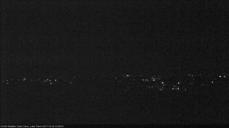 Lake Travis webcam, October 20, 2017 10:30 PM CT