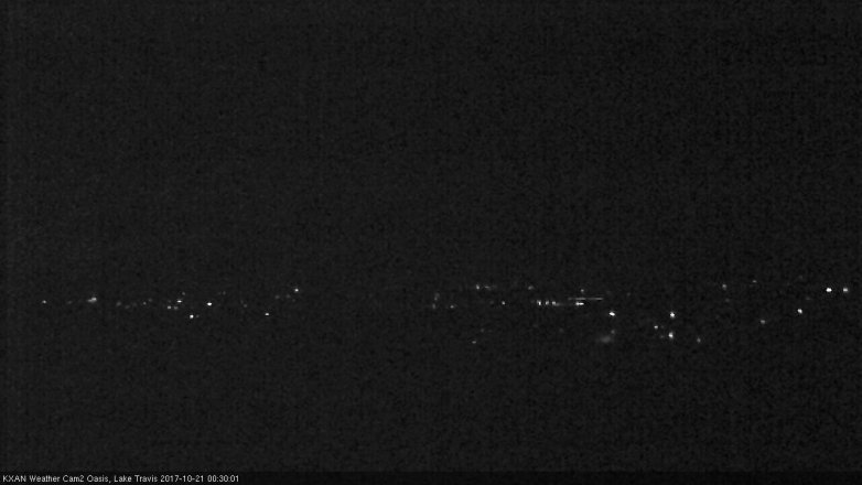 Lake Travis webcam, October 20, 2017 11:50 PM CT