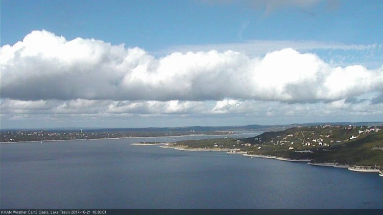 Lake Travis webcam, October 21, 2017 9:45 AM CT