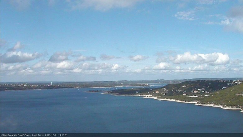 Lake Travis webcam, October 21, 2017 10:45 AM CT
