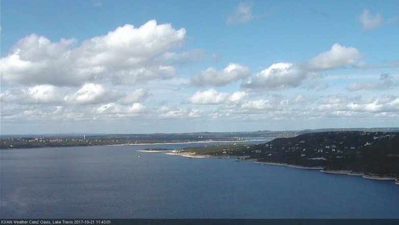 Lake Travis webcam, October 21, 2017 10:50 AM CT