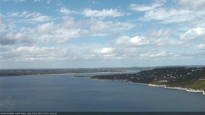 Lake Travis webcam, October 21, 2017 12:00 PM CT