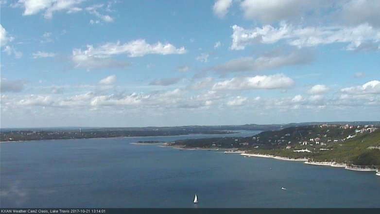 Lake Travis webcam, October 21, 2017 12:25 PM CT