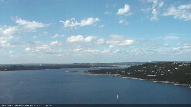 Lake Travis webcam, October 21, 2017 12:35 PM CT