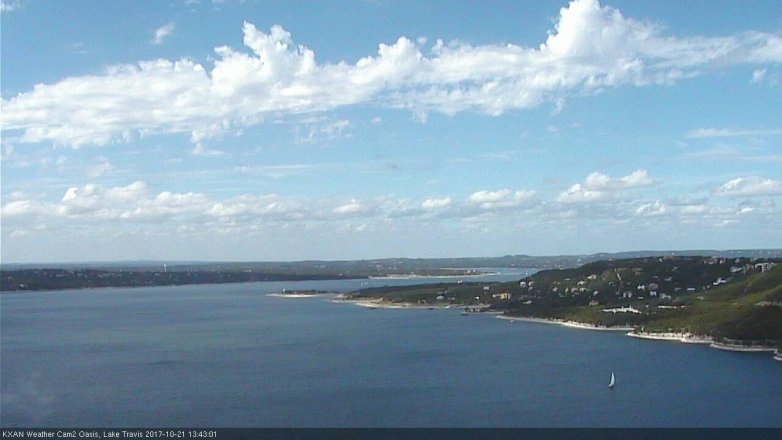 Lake Travis webcam, October 21, 2017 1:00 PM CT