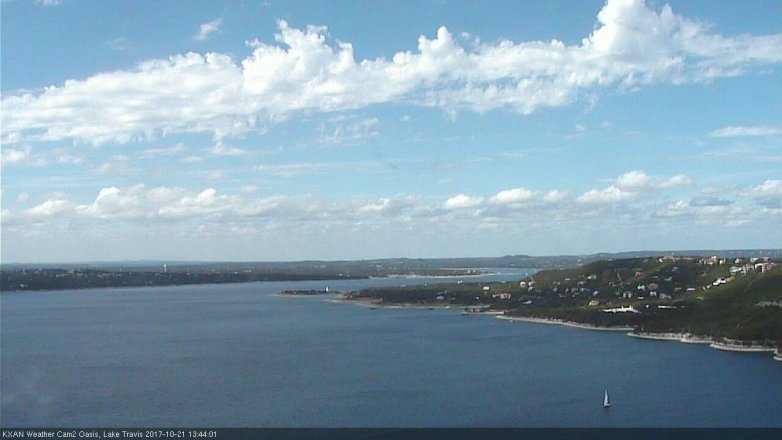 Lake Travis webcam, October 21, 2017 1:10 PM CT