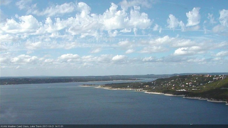 Lake Travis webcam, October 21, 2017 1:15 PM CT