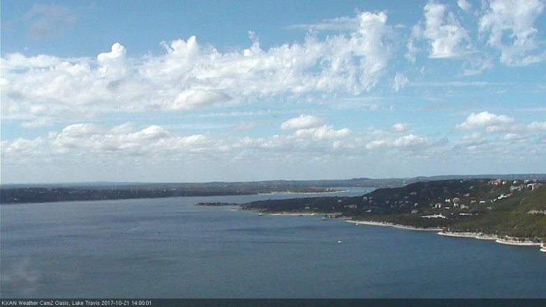 Lake Travis webcam, October 21, 2017 1:30 PM CT