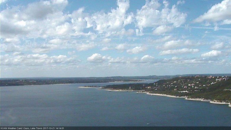 Lake Travis webcam, October 21, 2017 1:40 PM CT