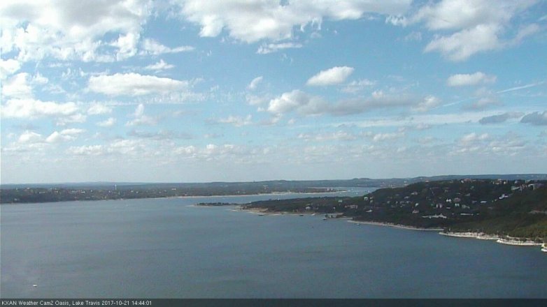 Lake Travis webcam, October 21, 2017 1:50 PM CT