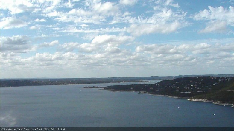 Lake Travis webcam, October 21, 2017 2:30 PM CT