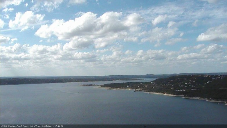 Lake Travis webcam, October 21, 2017 3:00 PM CT
