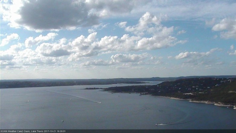 Lake Travis webcam, October 21, 2017 3:55 PM CT