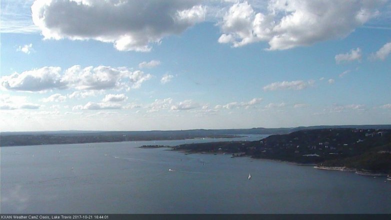 Lake Travis webcam, October 21, 2017 4:05 PM CT