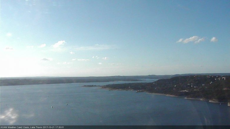 Lake Travis webcam, October 21, 2017 4:55 PM CT