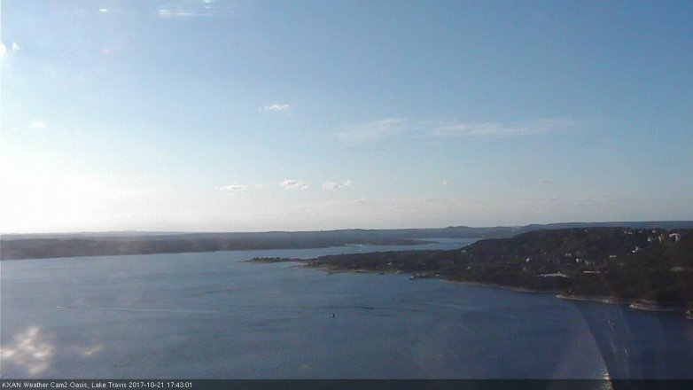 Lake Travis webcam, October 21, 2017 5:00 PM CT