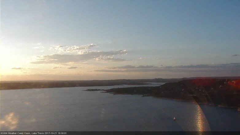 Lake Travis webcam, October 21, 2017 5:40 PM CT