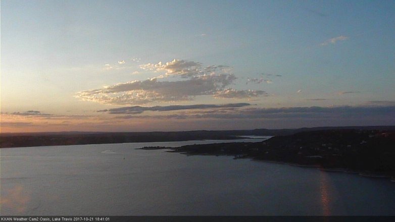 Lake Travis webcam, October 21, 2017 5:50 PM CT