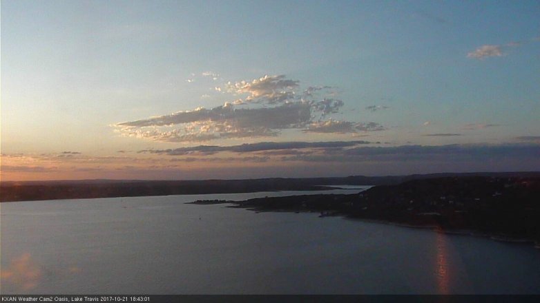 Lake Travis webcam, October 21, 2017 6:00 PM CT