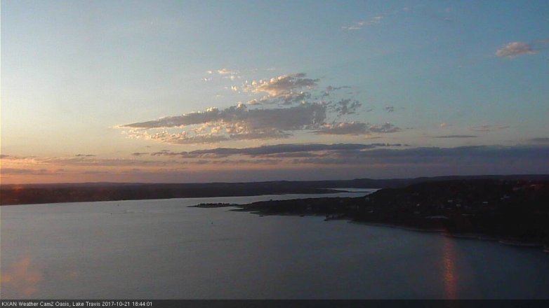 Lake Travis webcam, October 21, 2017 6:15 PM CT