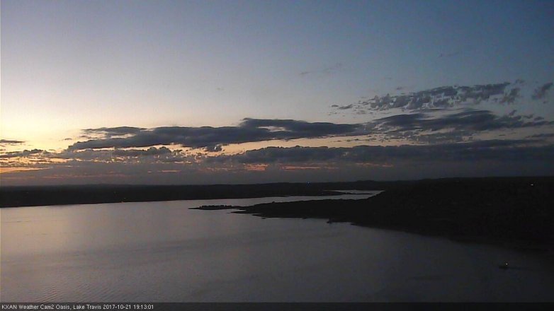 Lake Travis webcam, October 21, 2017 6:25 PM CT