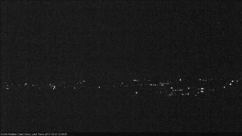 Lake Travis webcam, October 21, 2017 8:05 PM CT